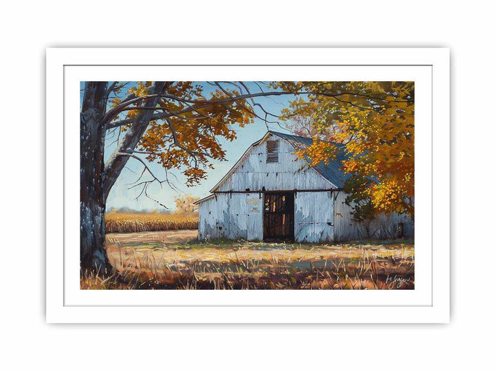  Countryside barn framed Print