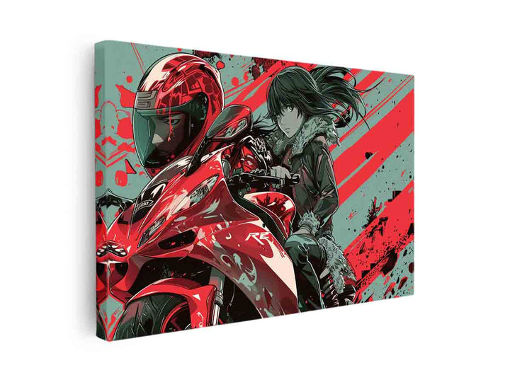 Anime Byke Art canvas Print