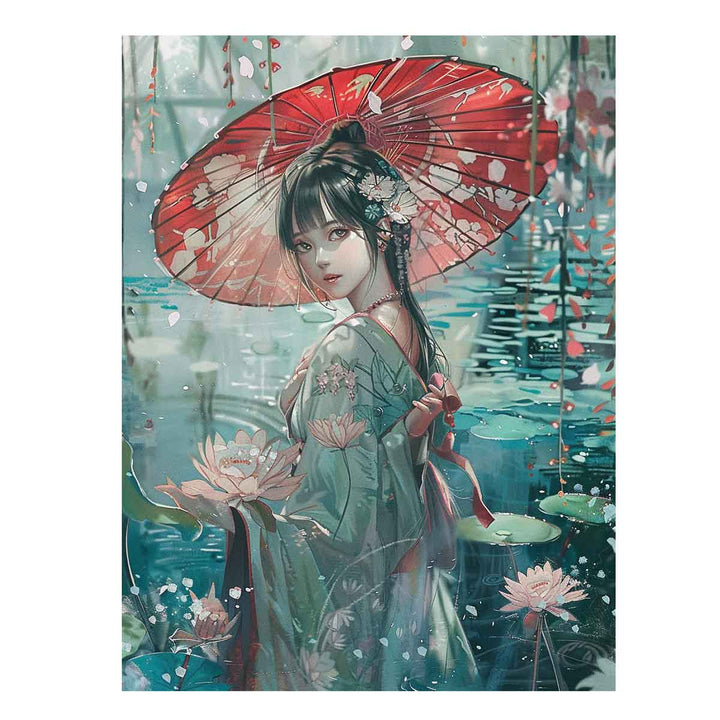 Japanise lady Art Print