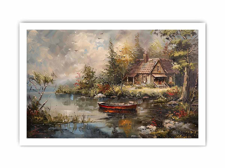 Cottage art Art framed Print