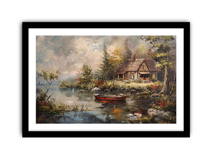 Cottage art Art framed Print