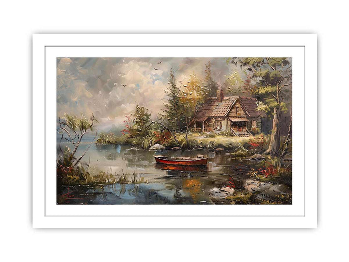 Cottage art Art framed Print