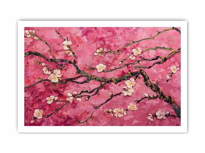  Pink Almond Branches framed Print