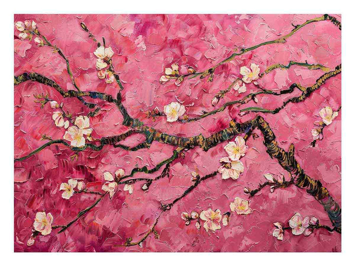  Pink Almond Branches Art Print