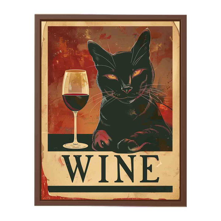 Red wine & cat Art  Painting