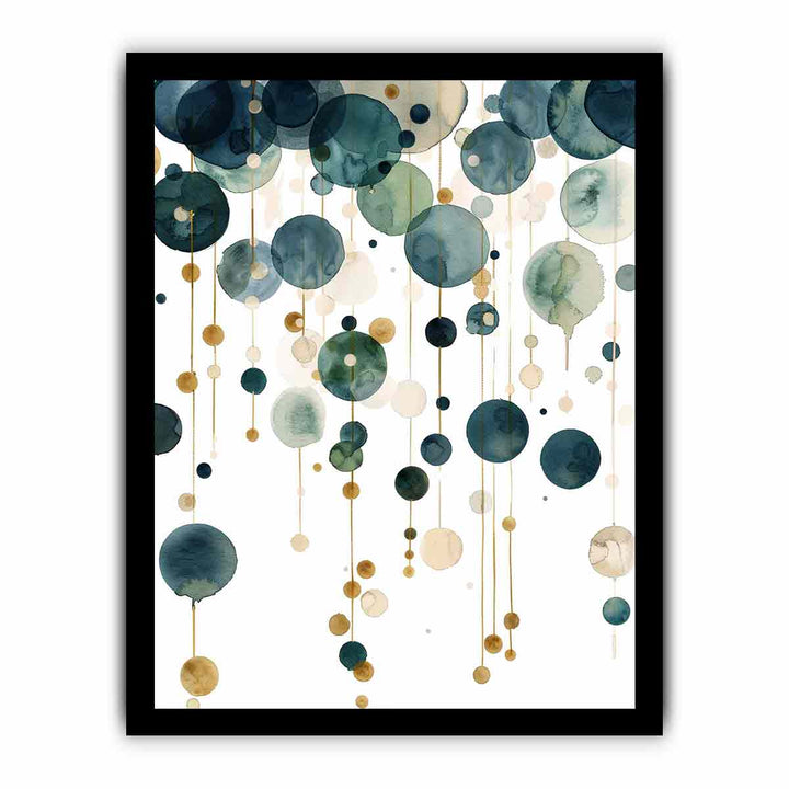 Watercolor String Art framed Print