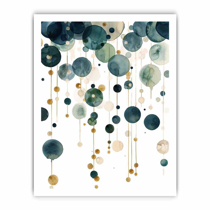 Watercolor String Art framed Print