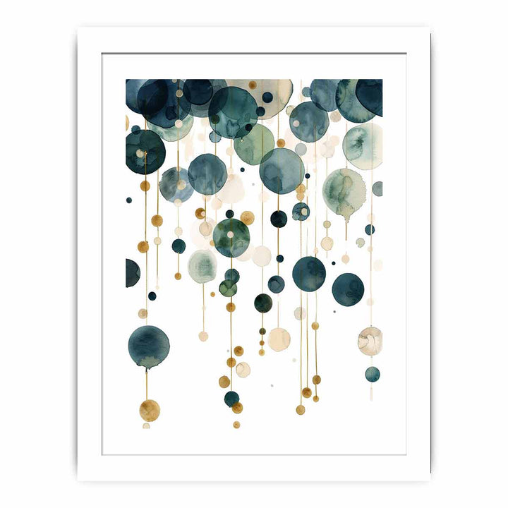 Watercolor String Art framed Print