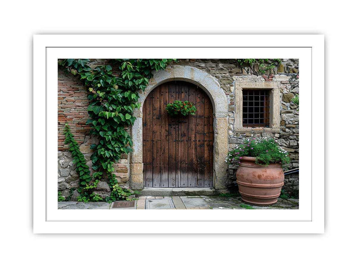 Vintage Door Art framed Print