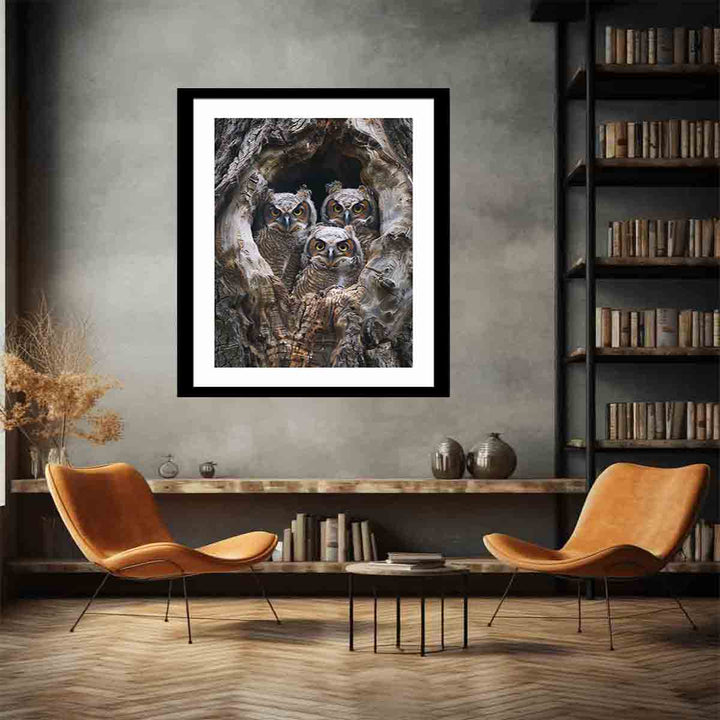 baby owls Art Print