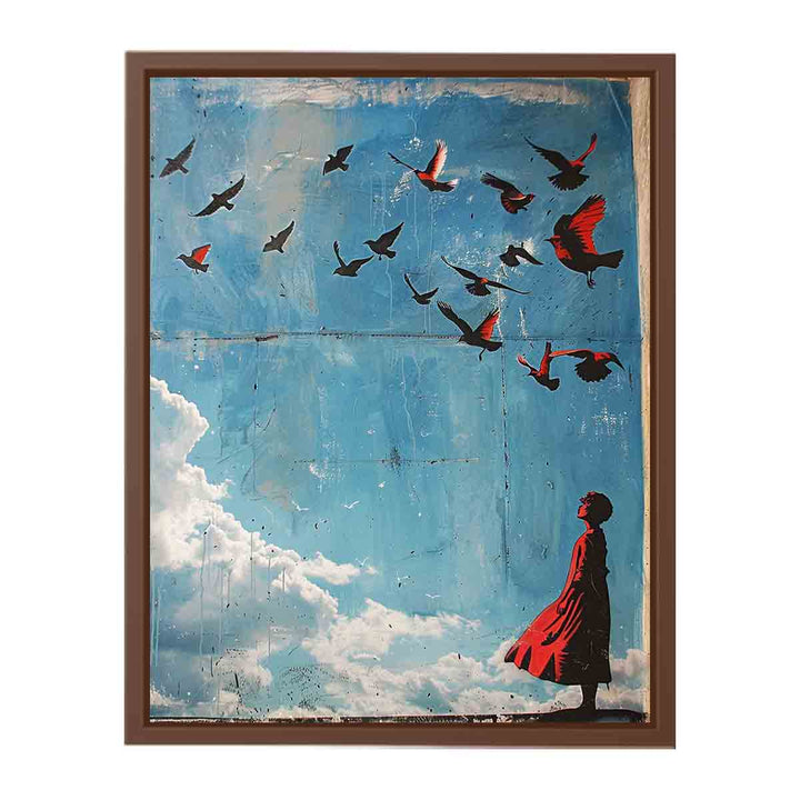 Birds in Sky Painting