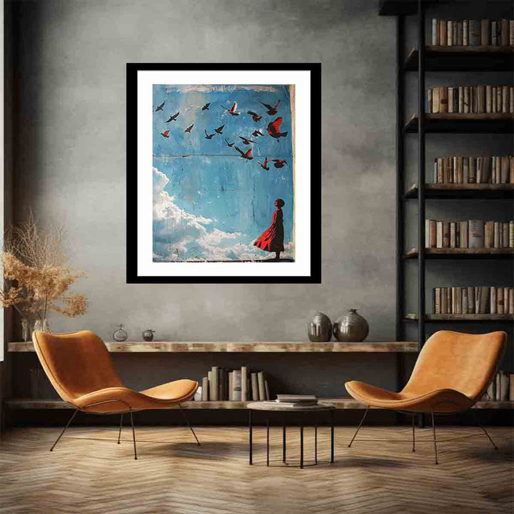 Birds in Sky Art Print