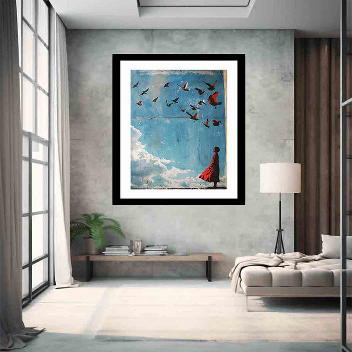 Birds in Sky Art Print