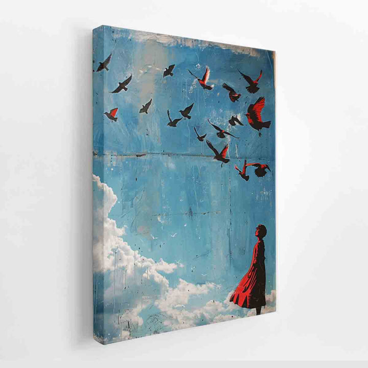 Birds in Sky  canvas Print