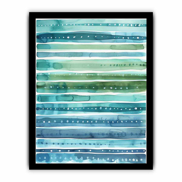 Watercolor Stripes framed Print