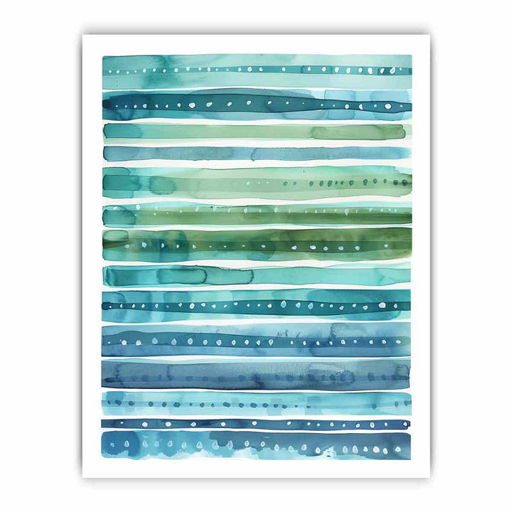 Watercolor Stripes framed Print