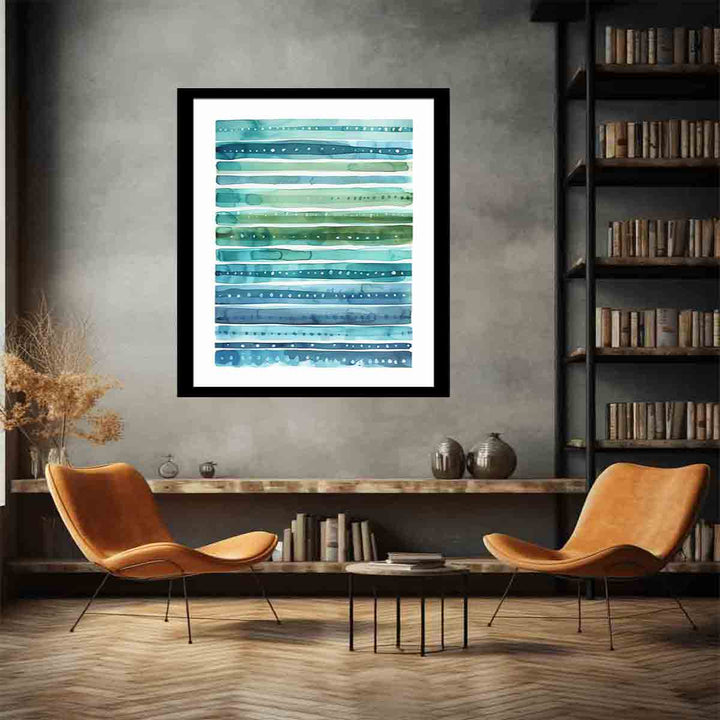 Watercolor Stripes Art Print