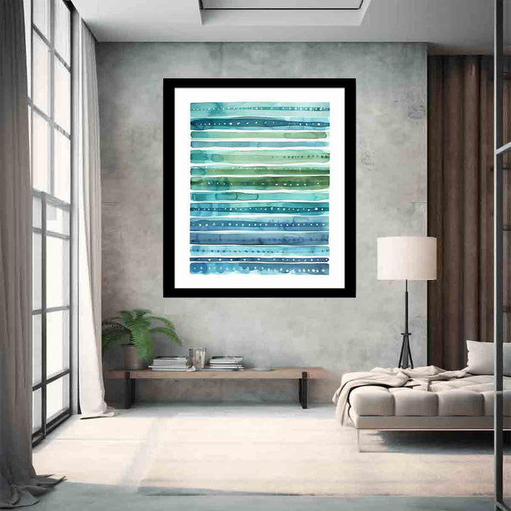 Watercolor Stripes Art Print