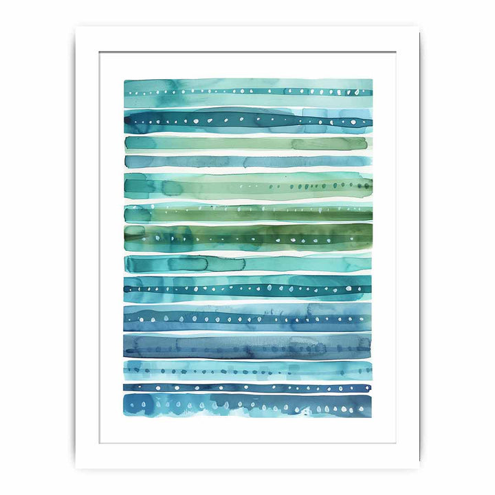 Watercolor Stripes framed Print