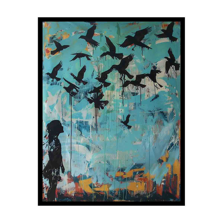 Graffiti Birds  canvas Print