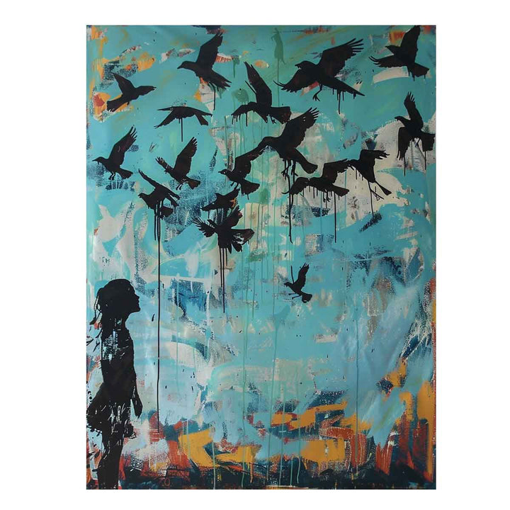 Graffiti Birds Art Print