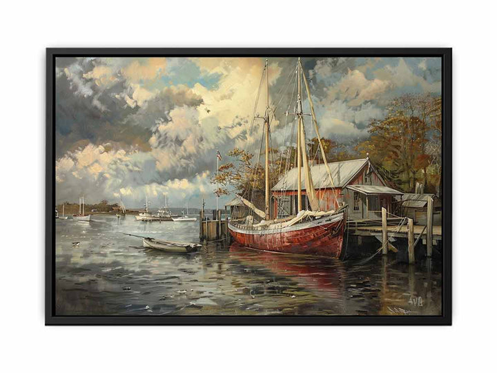 River side Living canvas Print