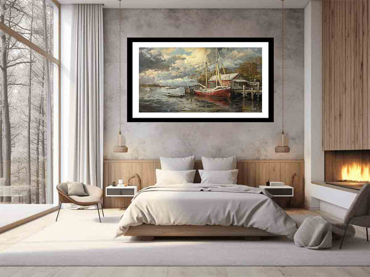 River side Living Art Print