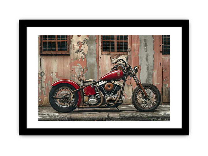 Vintage Bike Art framed Print