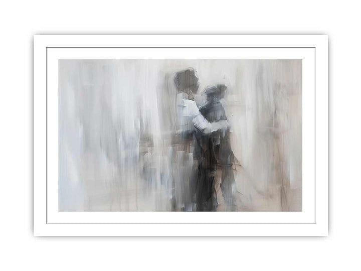 Abstract Couple memories  framed Print