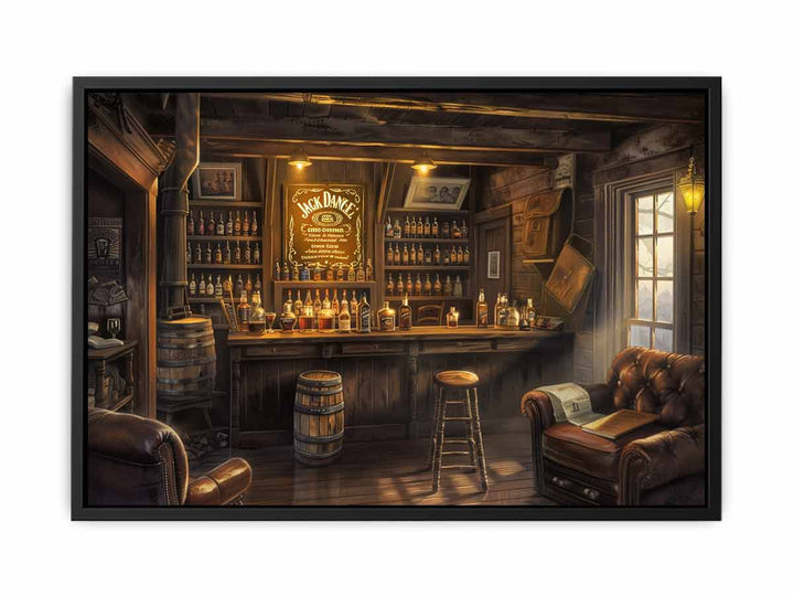 Vinatge Bar Art canvas Print