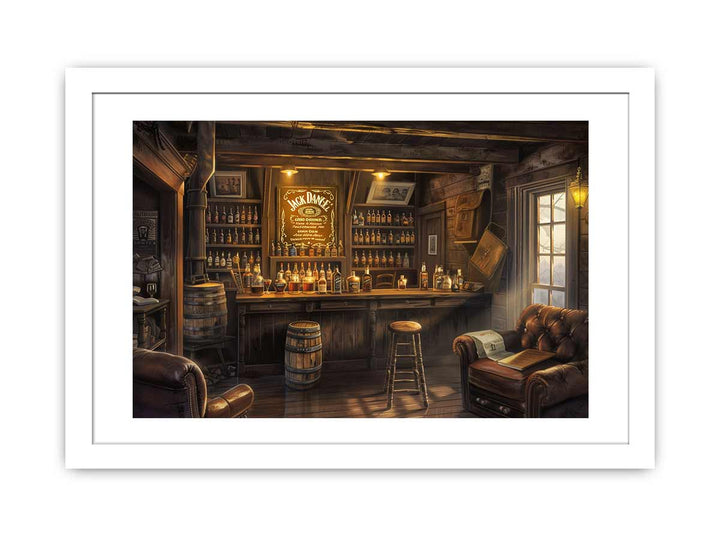 Vinatge Bar Art framed Print