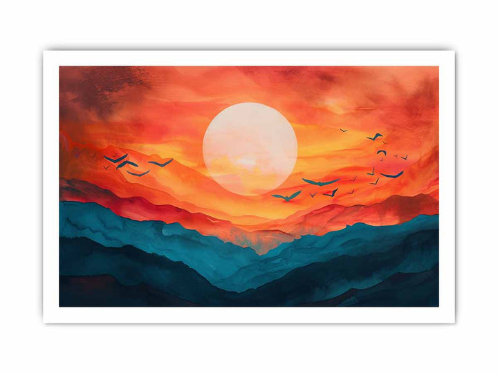 Sunrise  Art framed Print