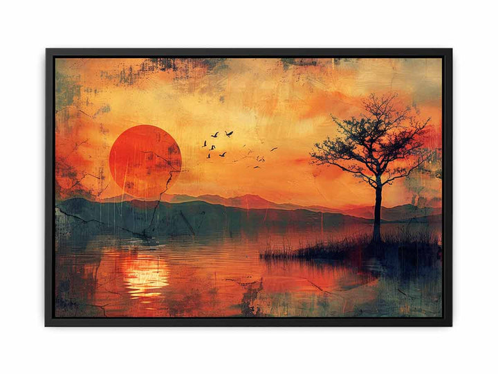 Sunset  Art canvas Print