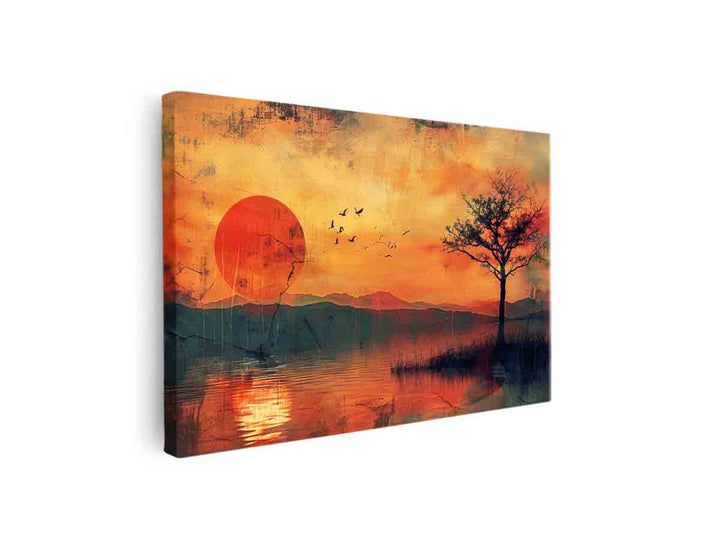 Sunset  Art canvas Print