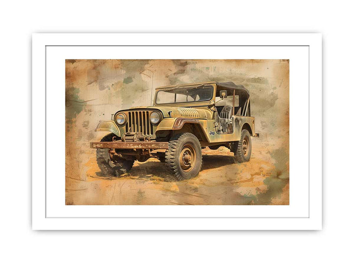 Vinatge Jeep framed Print