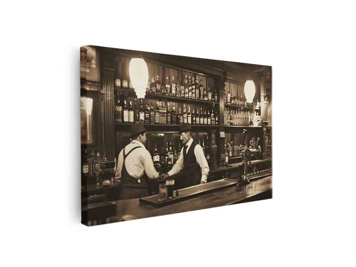 Vintage Bar Art canvas Print