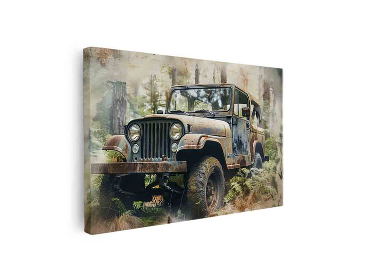 Jeep Painting canvas Print