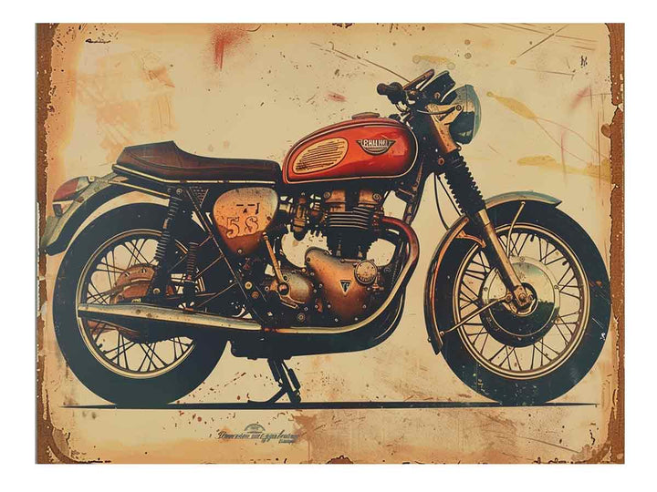 Vintage Motorcyle Art Print