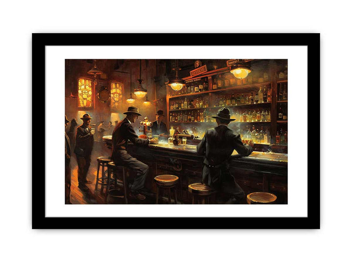 Vintage Bar Print framed Print