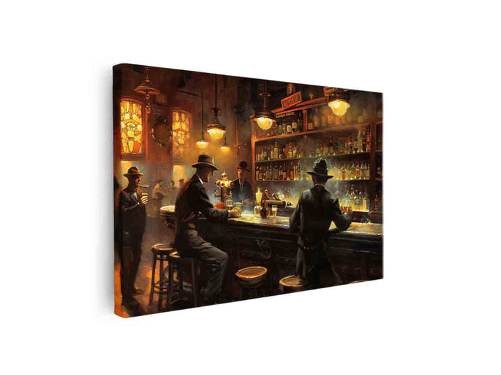 Vintage Bar Print  canvas Print