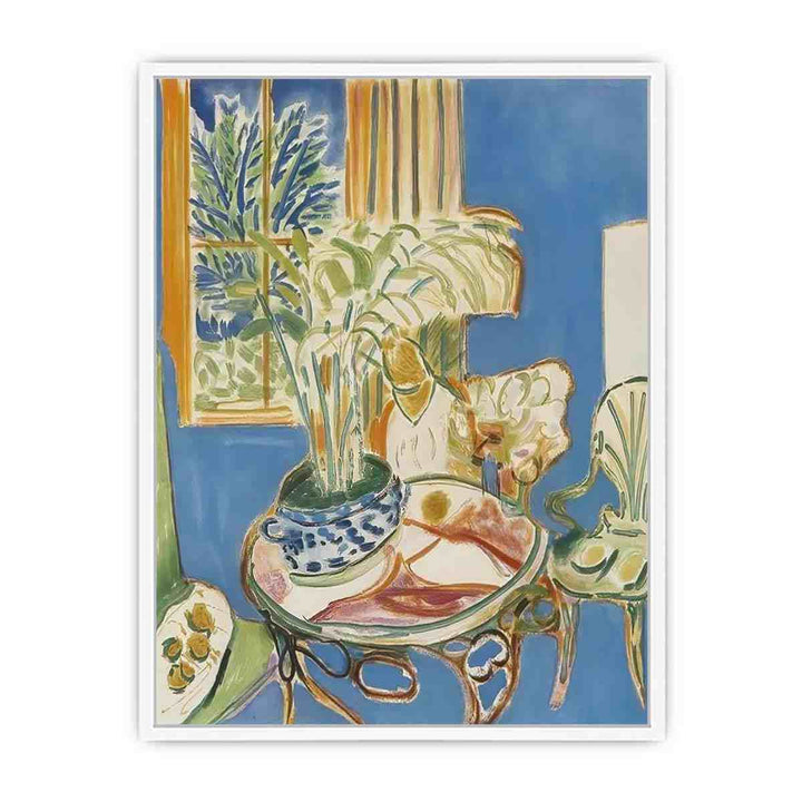 Blue Interior by Henri Matisse Framed Print