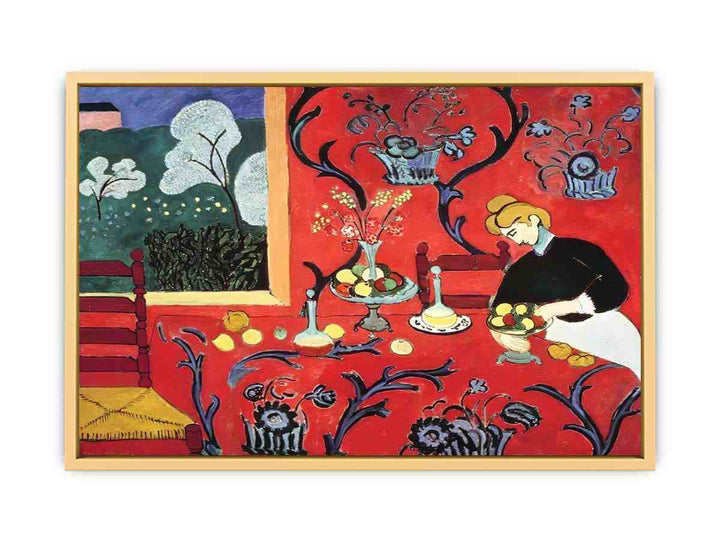 The Dessert: Harmony in Red  by Henri Matisse Streched canvas