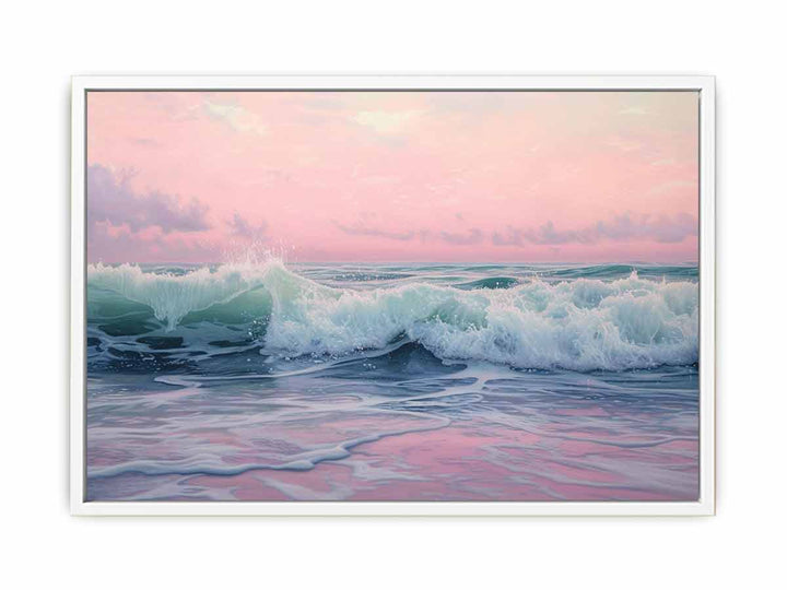 Pink Sea Painting  Canvas Print