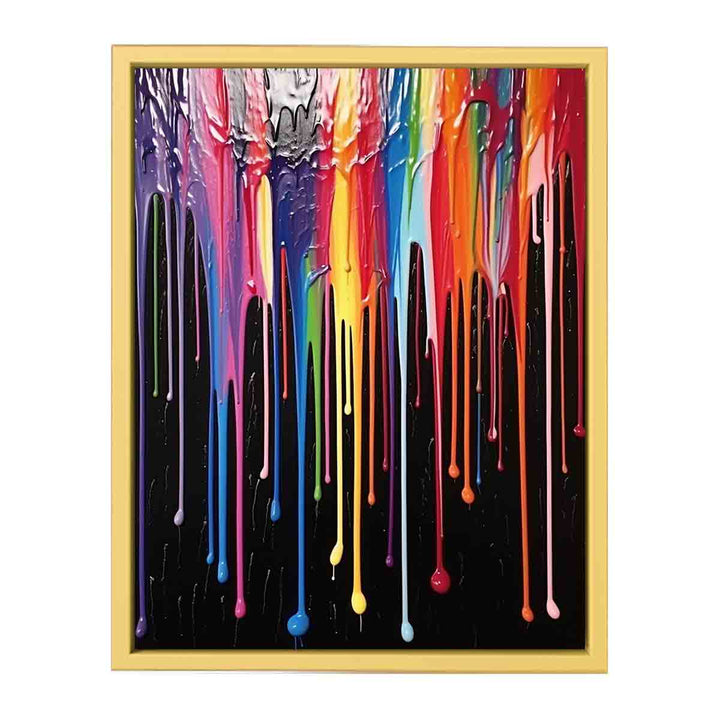 Multicolor color Drips Art  Poster