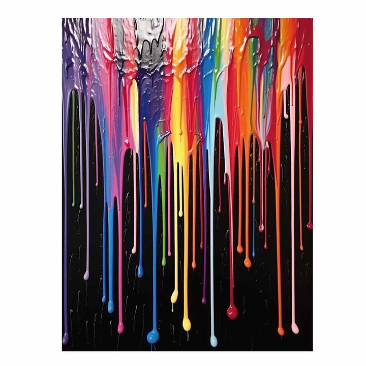 Multicolor color Drips Art 