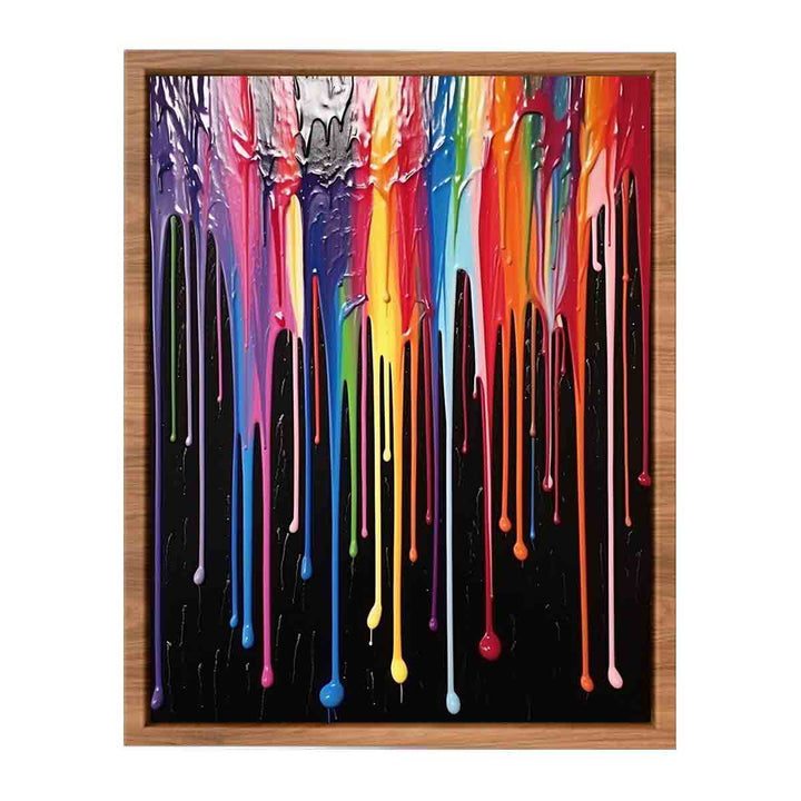 Multicolor color Drips Art  Painting