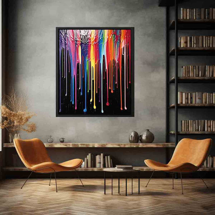 Multicolor color Drips Art 