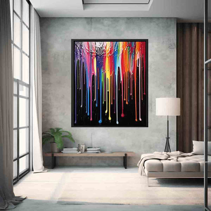 Multicolor color Drips Art 