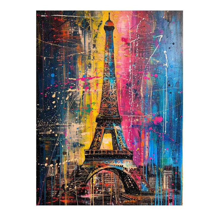 Eiffel Tower Abstract  Art 