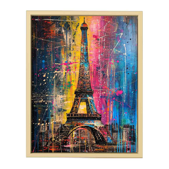 Eiffel Tower Abstract  Art Framed Print